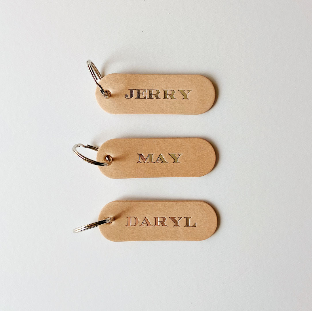Leather Name Tags (set of 3) - duck + chick