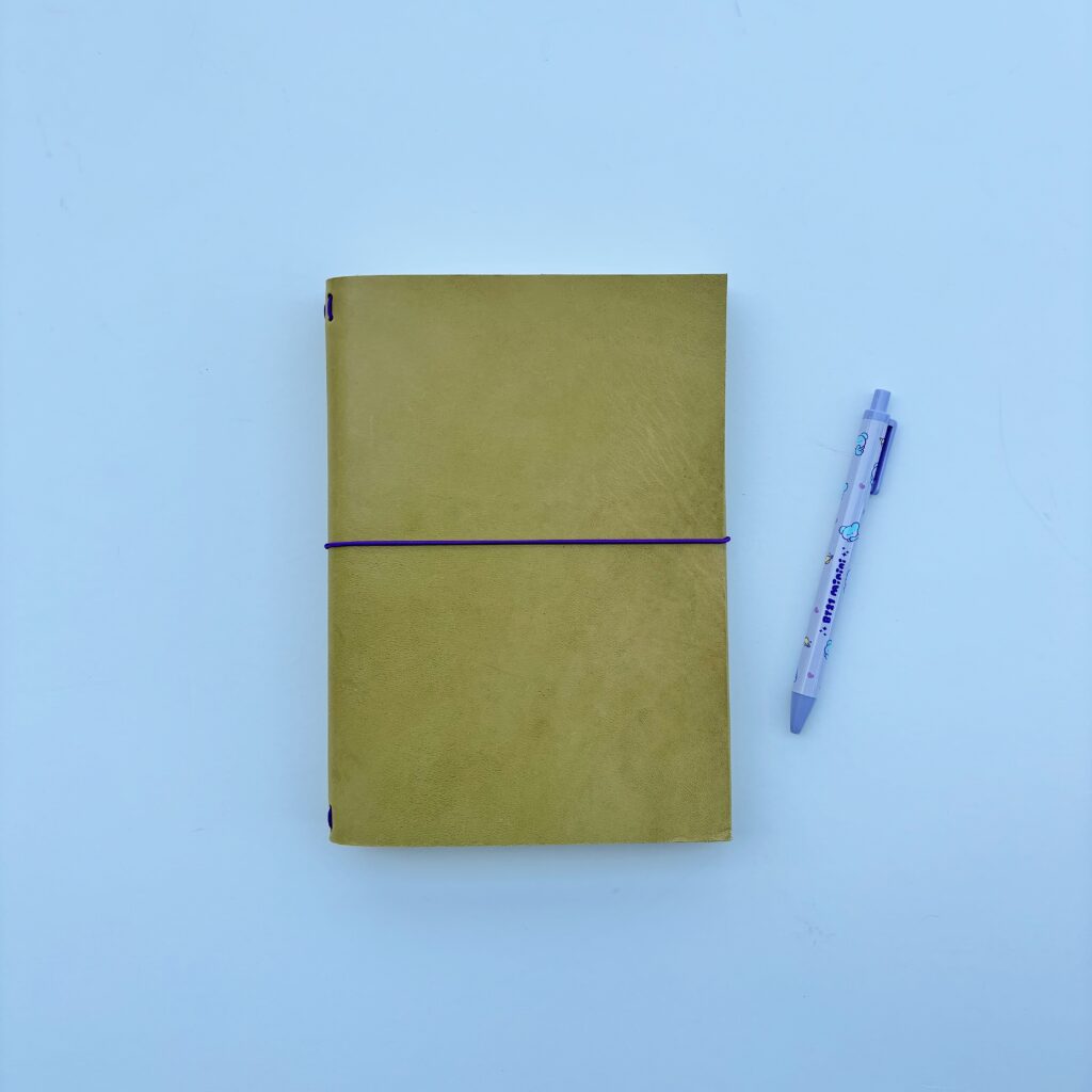 Leather Journal Lime Green
