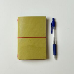 Leather Pocket Journal - Lime Green