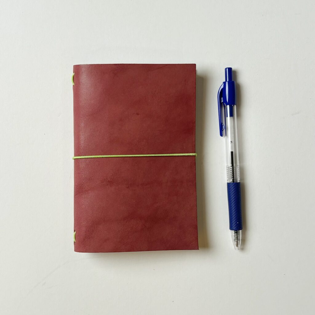 Leather Pocket Journal - Maroon