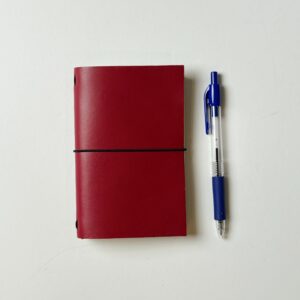 Leather Pocket Journal - Red