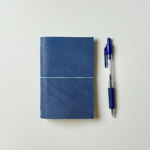 Leather Pocket Journal - Sapphire