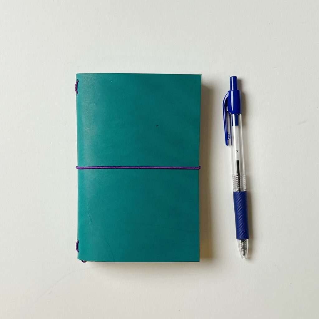 Leather Pocket Journal - Teal