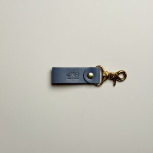 Leather Keychain - Blue