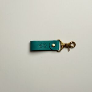 Leather Keychain - Teal