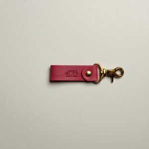 Leather Keychain - Pink