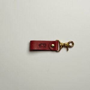 Leather Keychain - Dusty Maroon