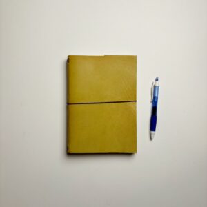 Leather Journal Lime Green