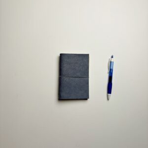 Leather Pocket Journal - Storm Blue