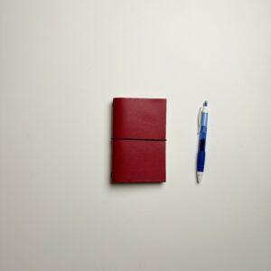 Leather Pocket Journal - Red