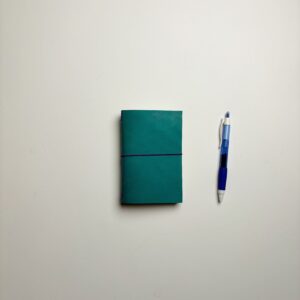 Leather Pocket Journal - Teal
