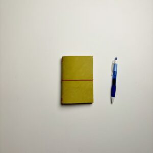 Leather Pocket Journal - Lime Green