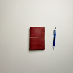 Leather Pocket Journal - Dusty Maroon